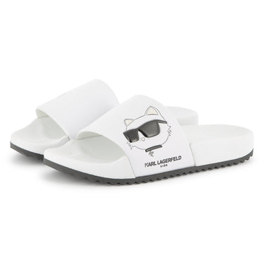 Sandalia o chancla para niño y adolescente Karl Lagerfeld blancas